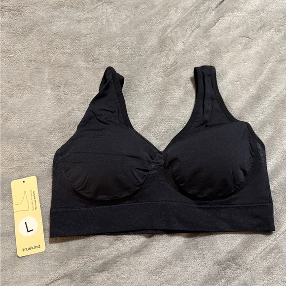 NWT Truekind Shapermint Everyday Throw-on Wireless Bralette Black Various Sizes - Picture 6 of 6